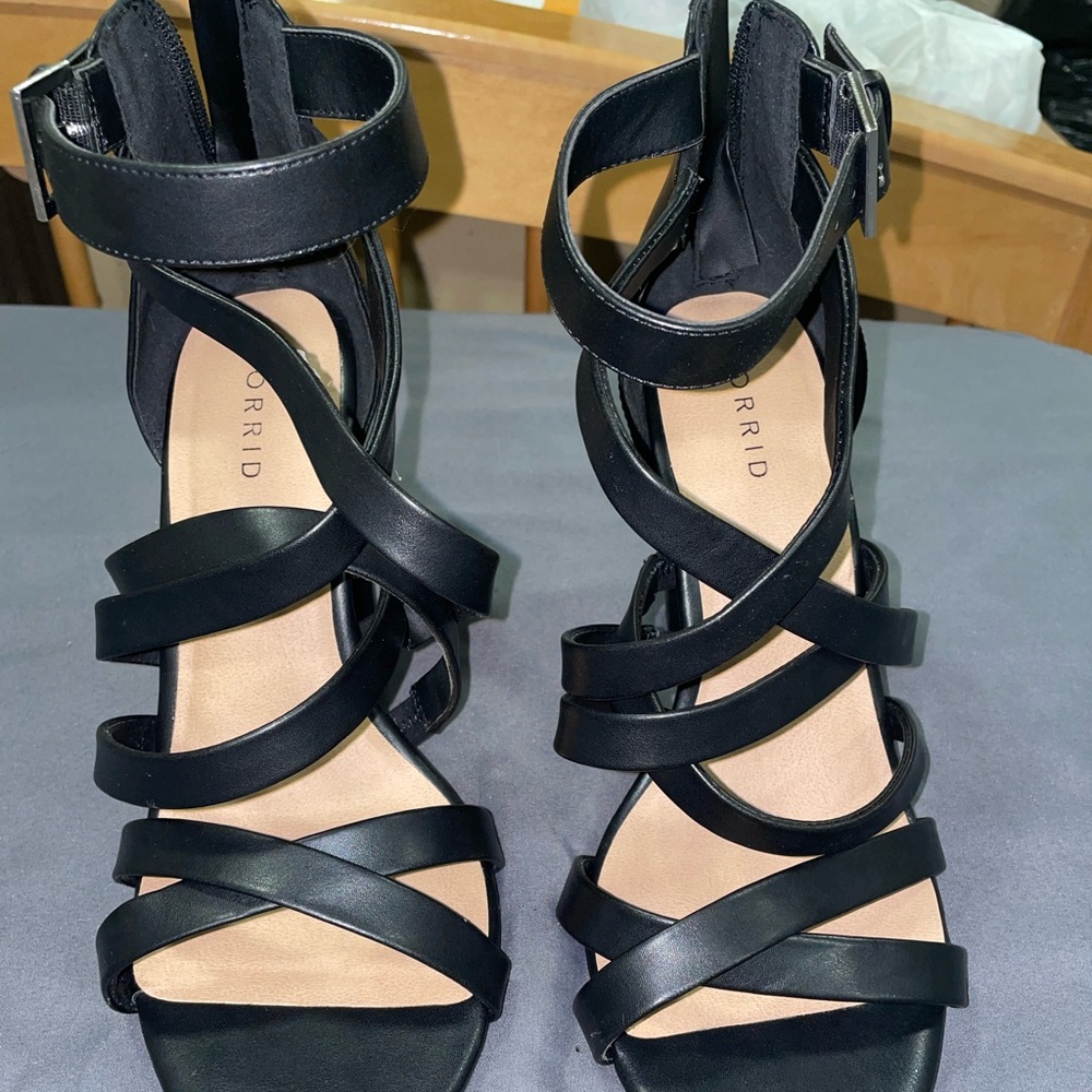 Torrid Black Strappy Heels